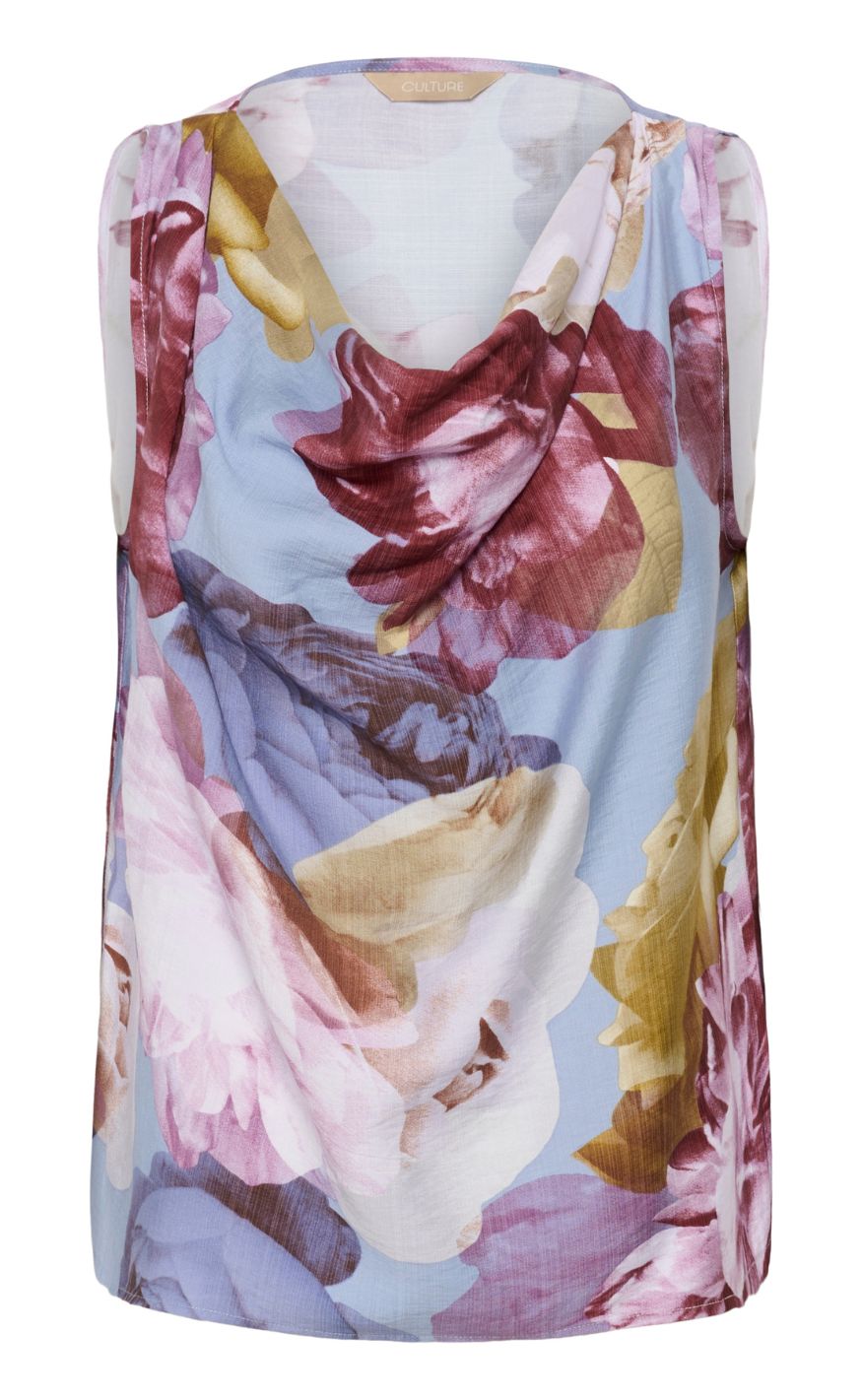 Culture Top - Magna Greece - Blue//Pink/Yellow Flower