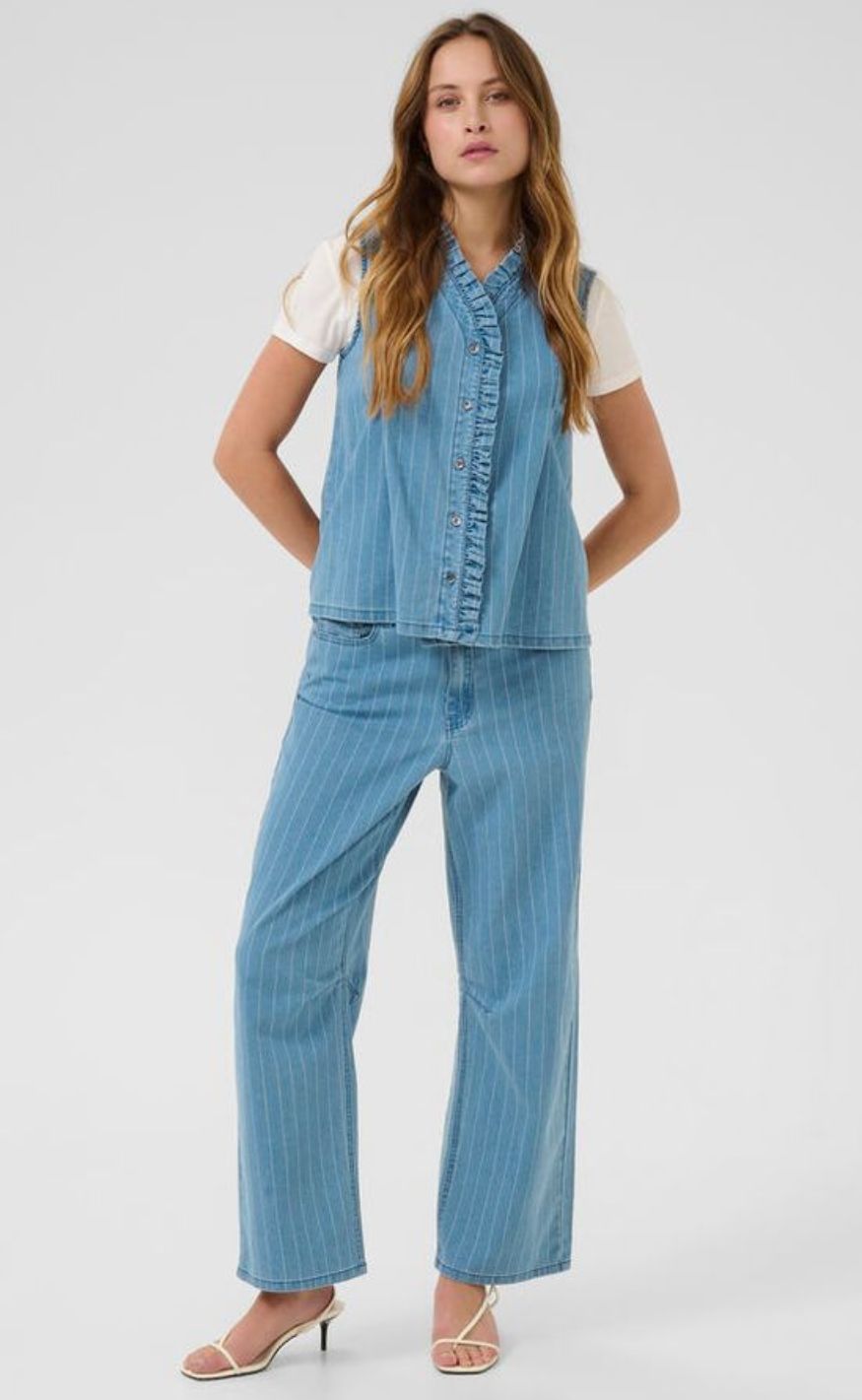 Culture Bukser - Renny - Light BLue Denim