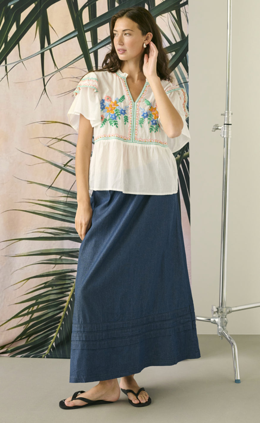 Culture bluse - Lucina - Spring Gardenia