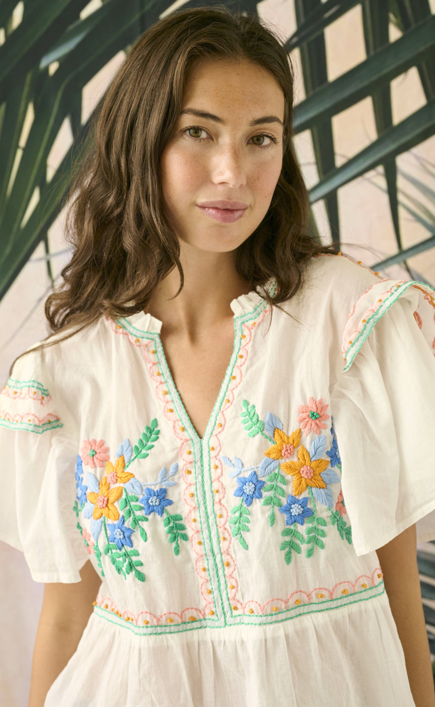 Culture bluse - Lucina - Spring Gardenia