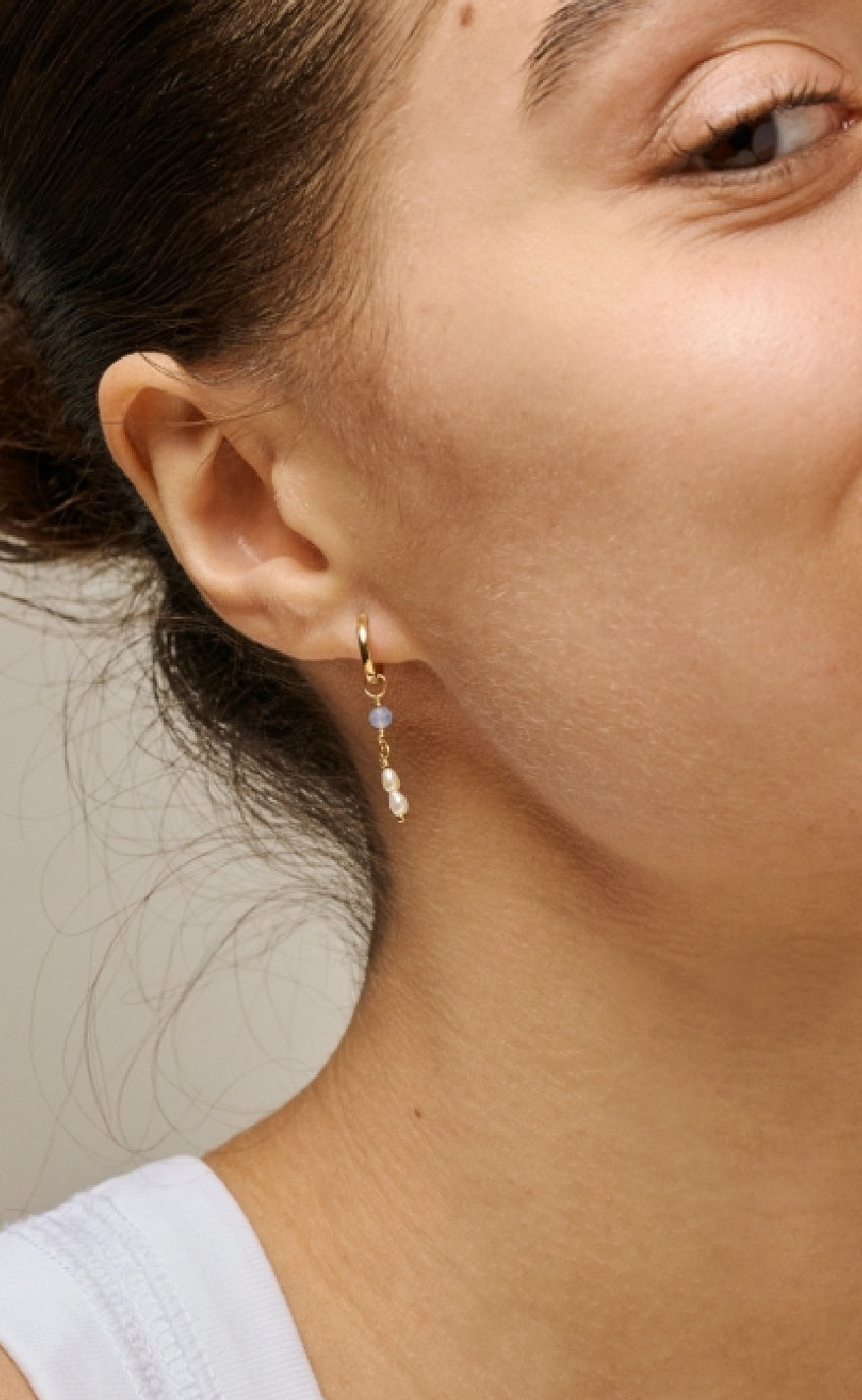 ENAMEL Copenhagen Øreringe - Liva - Blue Quartz