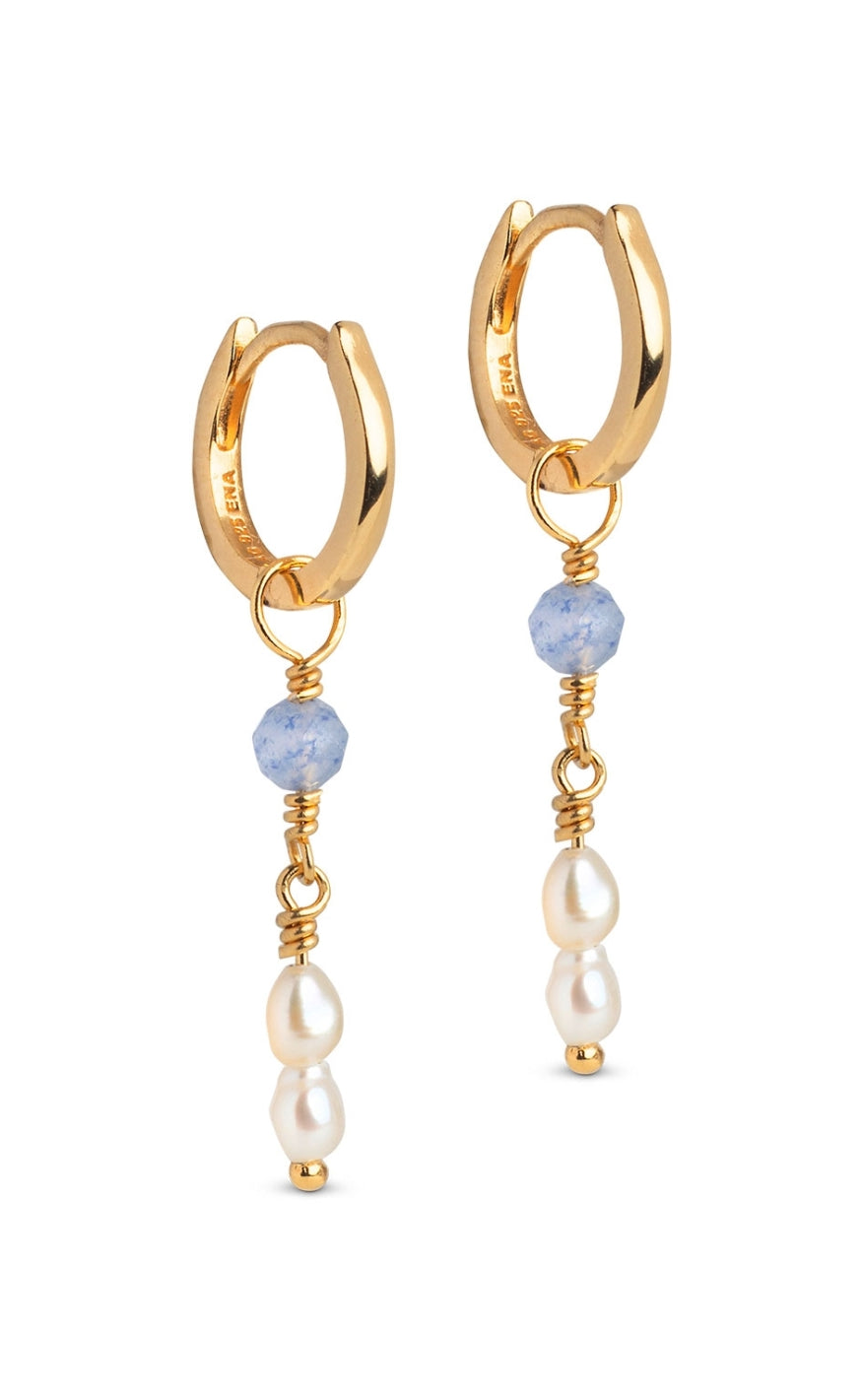 ENAMEL Copenhagen Øreringe - Liva - Blue Quartz