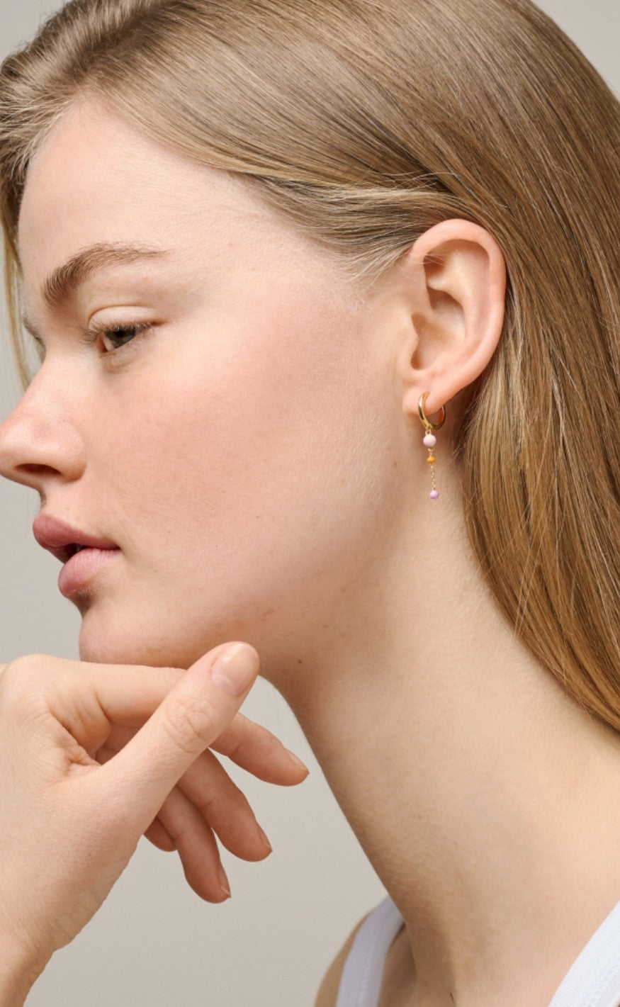 ENAMEL Copenhagen Øreringe - Lola Bold Hoops - Blush