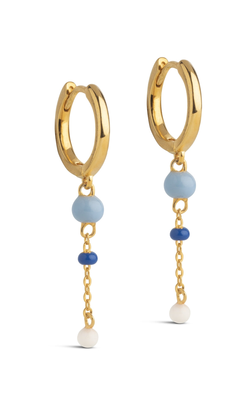 ENAMEL Copenhagen Øreringe - Lola Bold Hoops - Marine