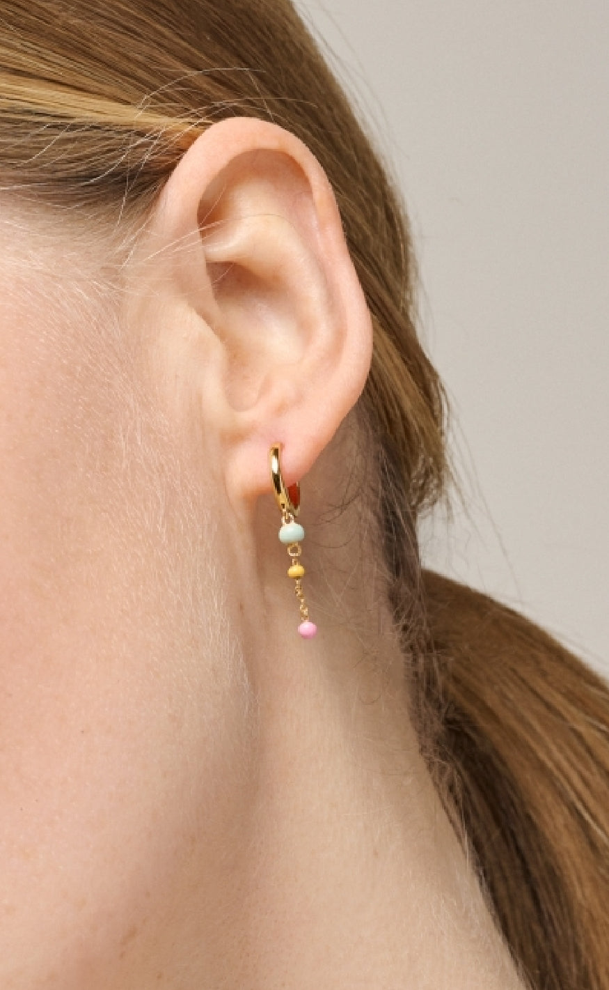 ENAMEL Copenhagen Øreringe - Lola Bold Hoops - Rainbow