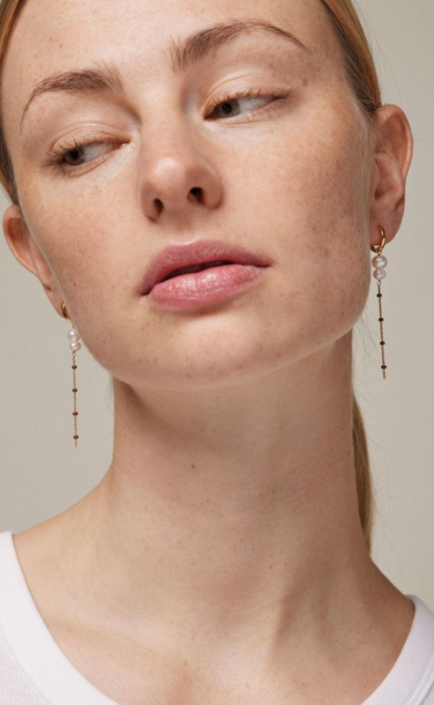 ENAMEL Copenhagen Øreringe - Lola Double - Copper