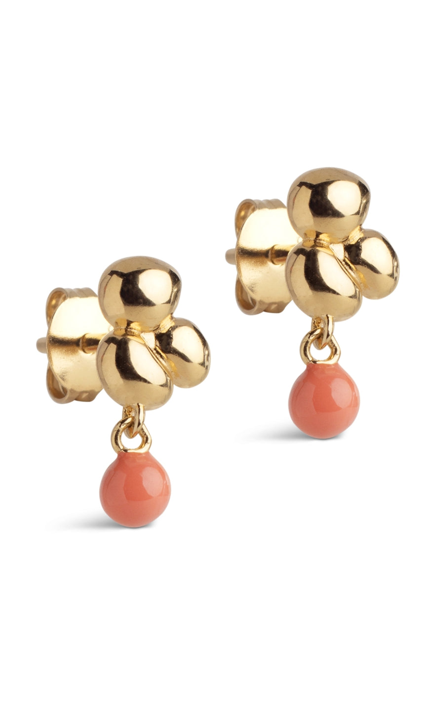 ENAMEL Copenhagen Øreringe - Nara Ball - Light Coral
