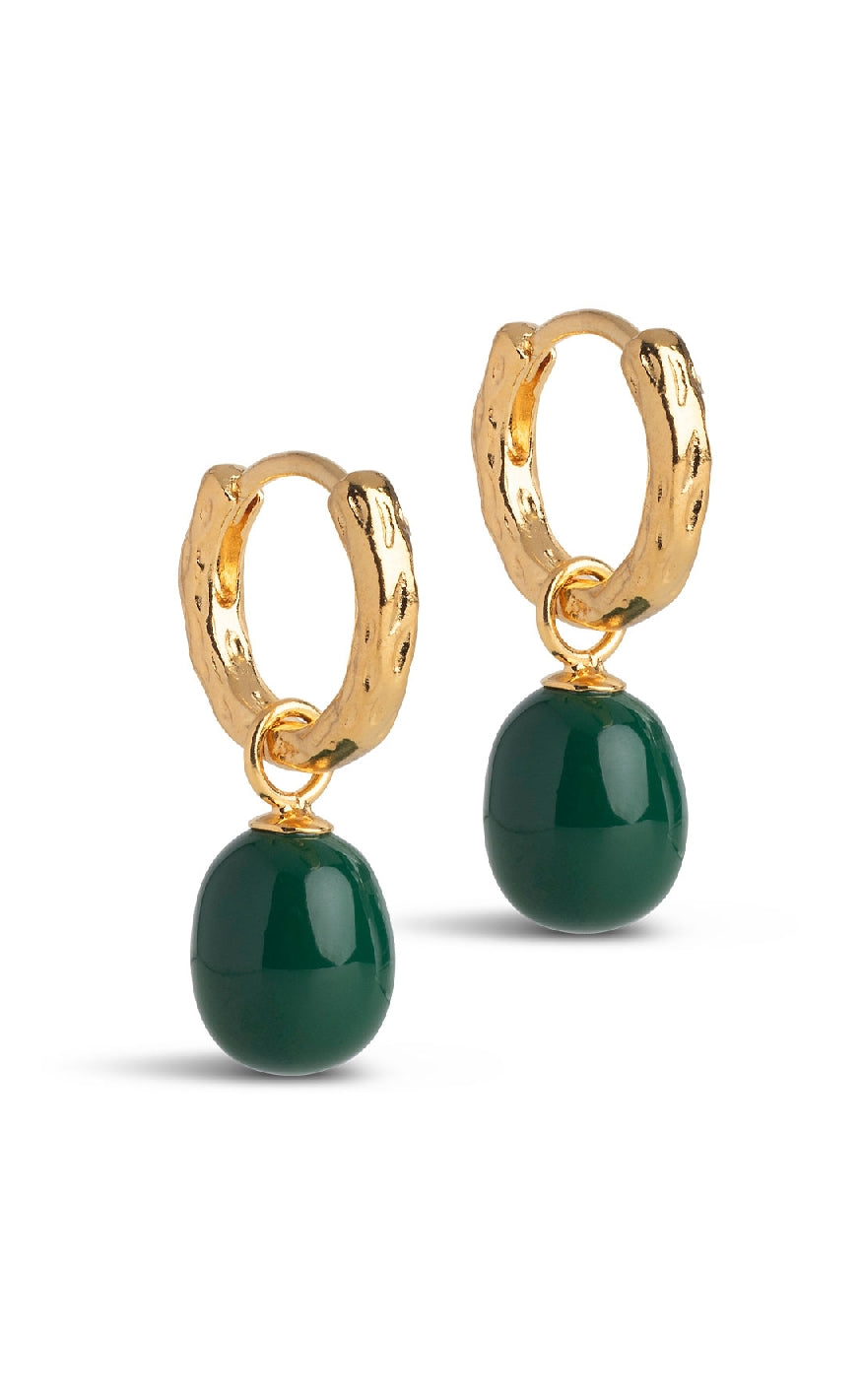 ENAMEL Copenhagen Øreringe - Significant Enamel - Petrol Green