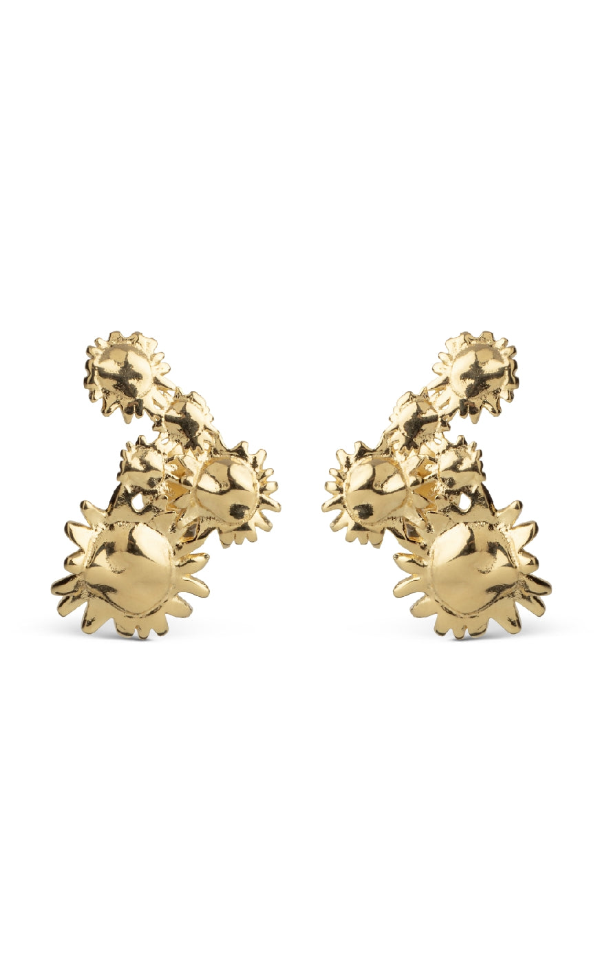 ENAMEL Copenhagen Øreringe - Studs Sunshine Field - Gold Colour