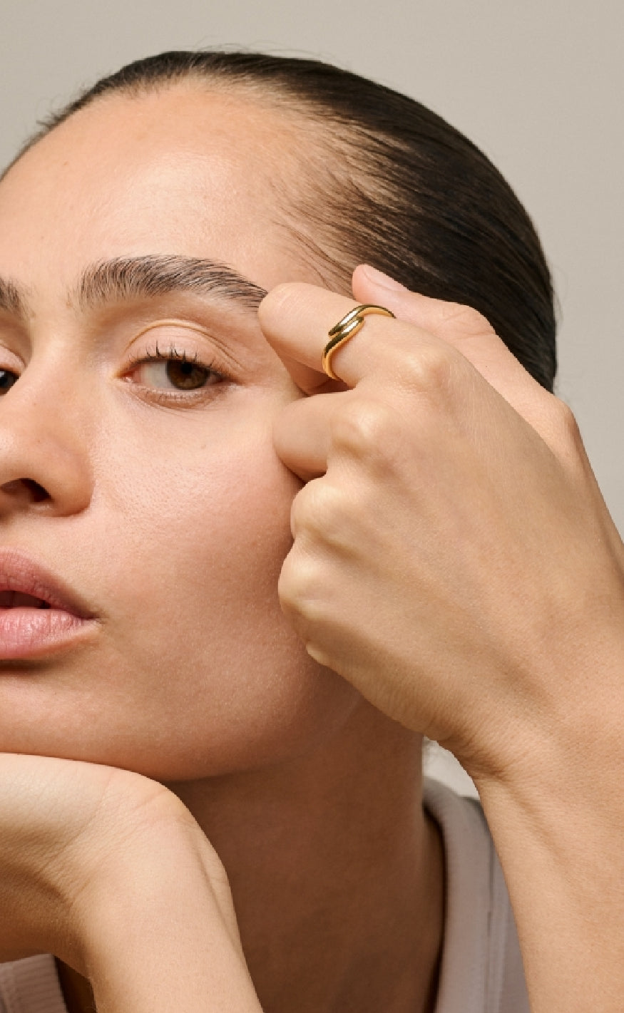 ENAMEL Copenhagen Ring - Vea - Gold Colour