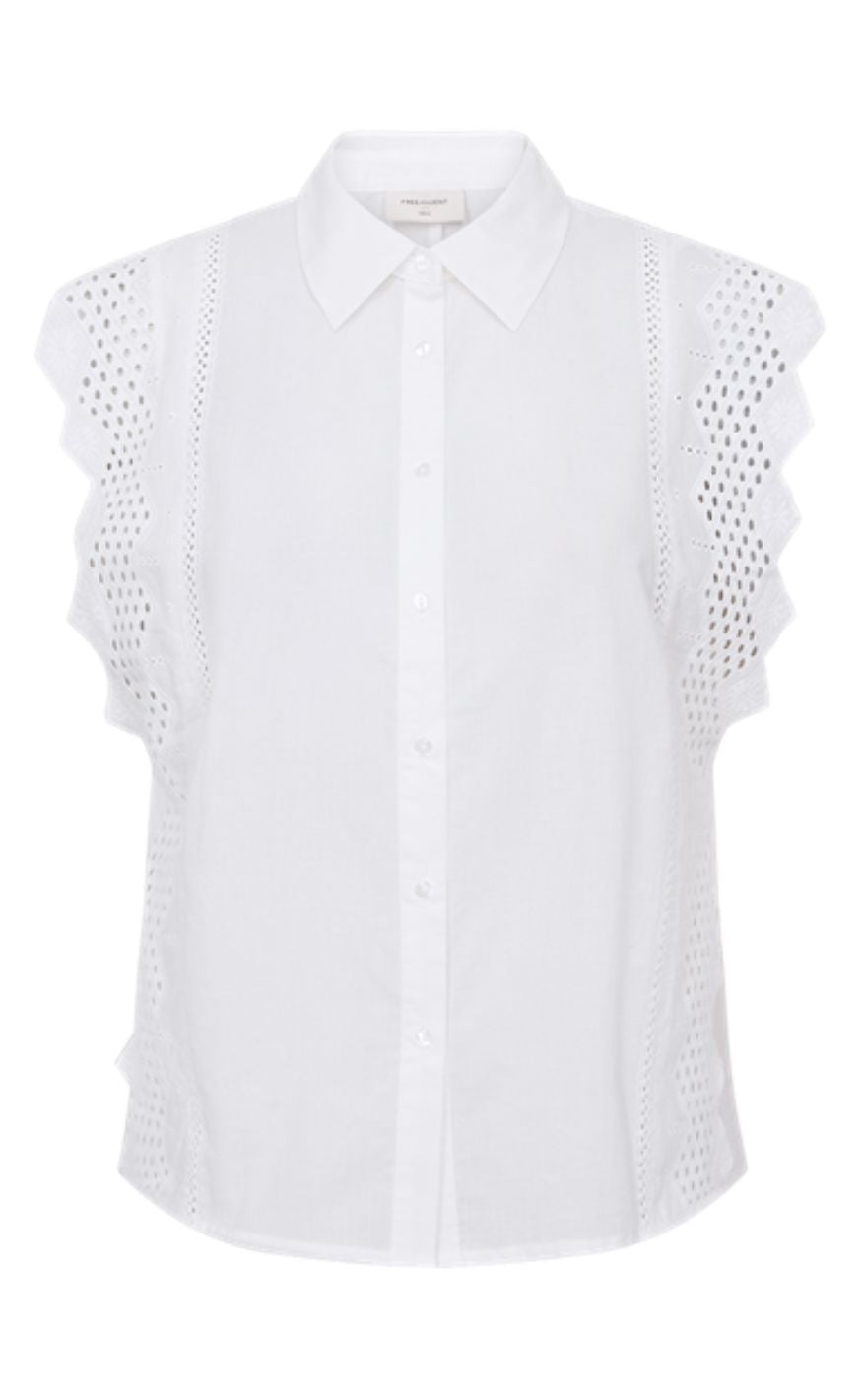 Freequent Bluse - Bina - Brilliant White