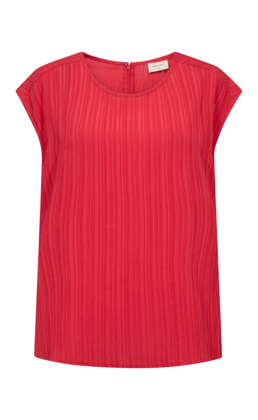Freequent Bluse - Grsvalse - True Red