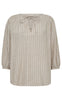 Freequent Bluse - Lalux - Sand Melange w. Off-White