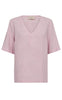 Freequent Bluse - Lava - Off White w. Fuchsia Pink