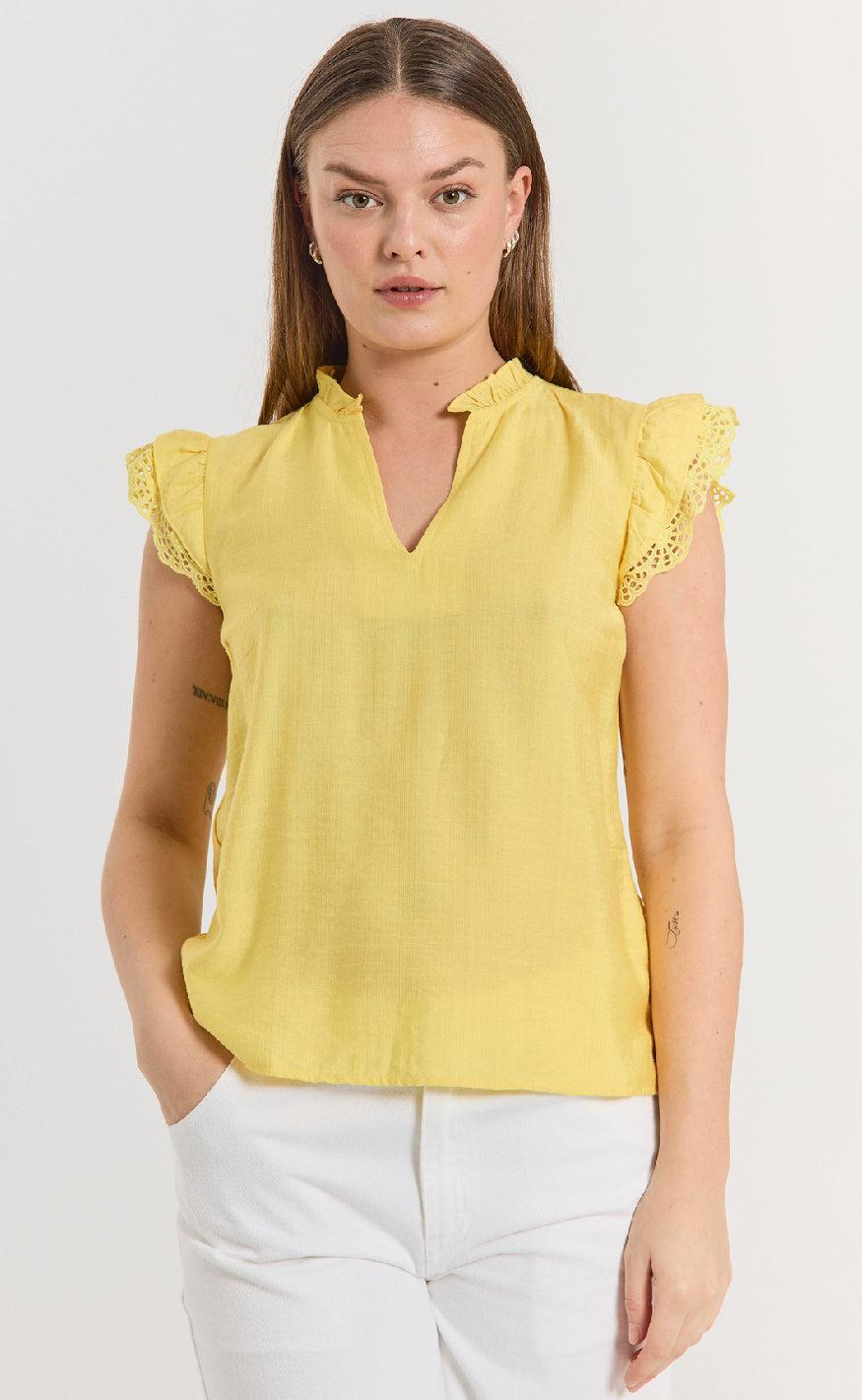 Freequent Bluse - Lisa - Goldfinch