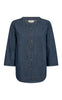 Freequent Bluse - Lisea - Dark Blue Denim