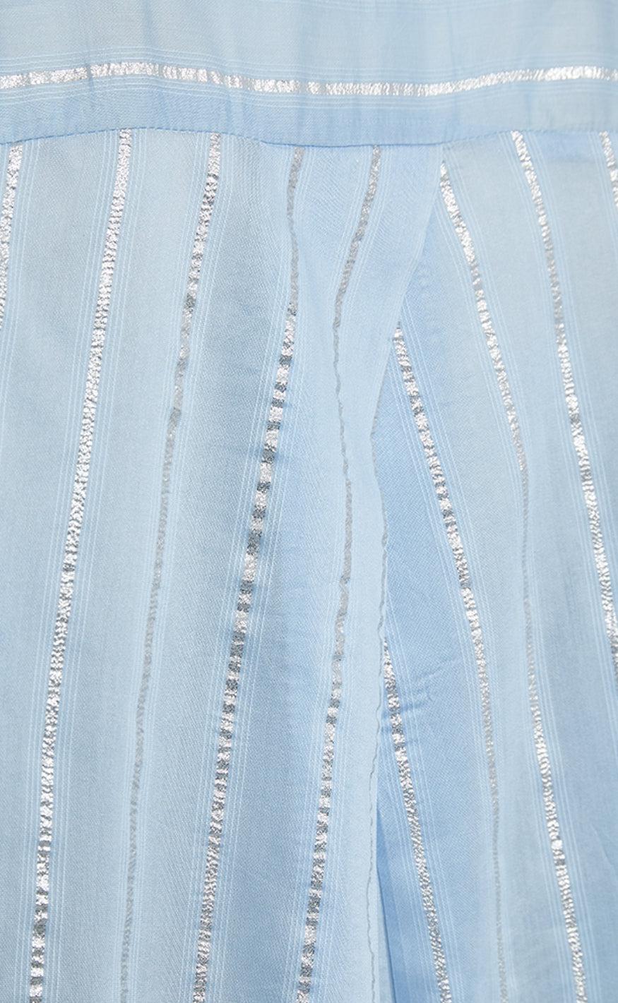 Freequent Bluse - Simi - Chambray Blue W. Silver