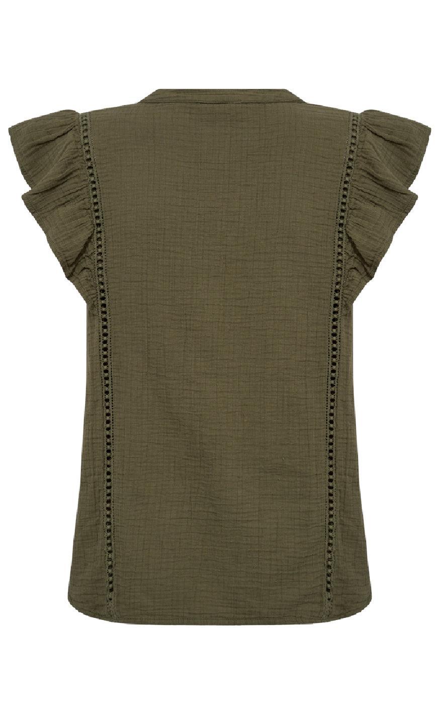 Freequent Bluse - Uline - Deep Lichen Green
