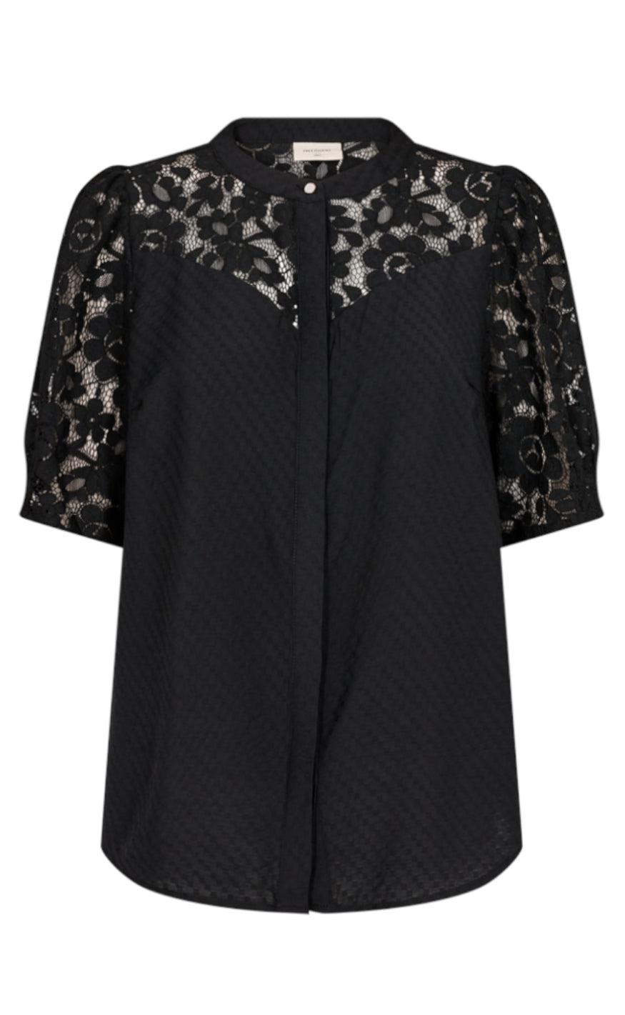 Freequent Bluse - Vialipa - Black