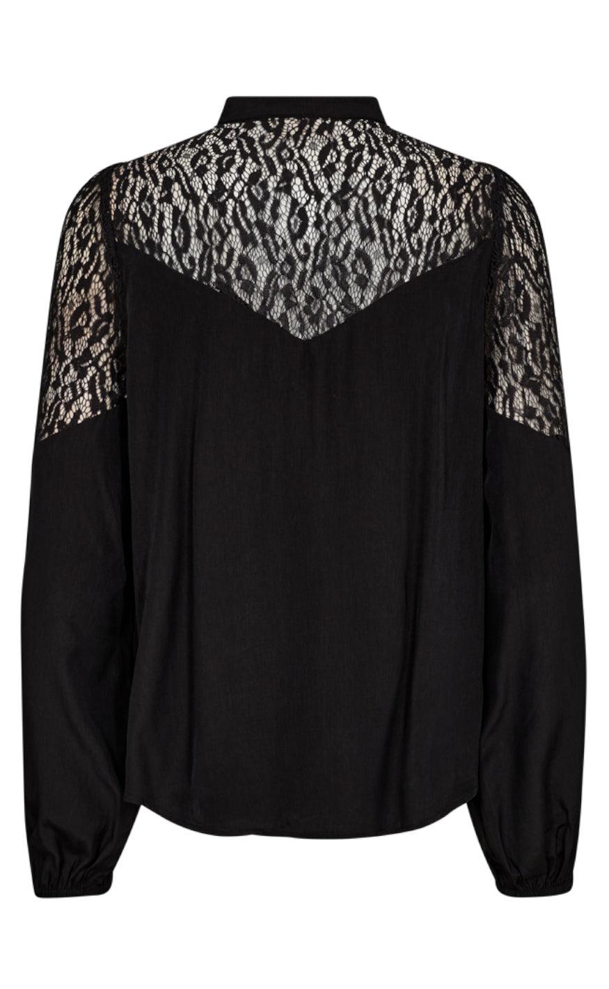 Freequent Bluse - Vialu - Black