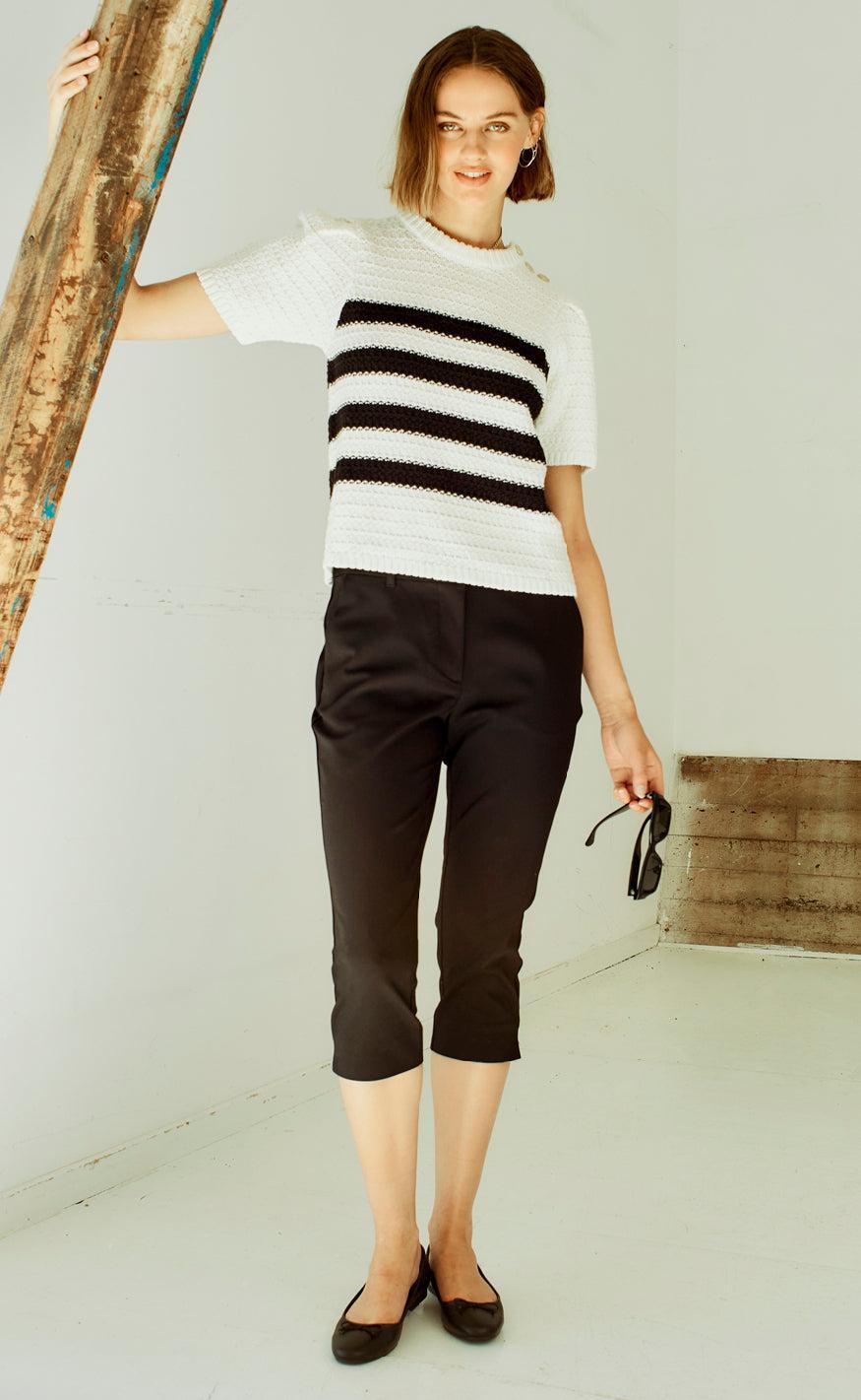 Freequent Bukser - Isadora Capri - Black