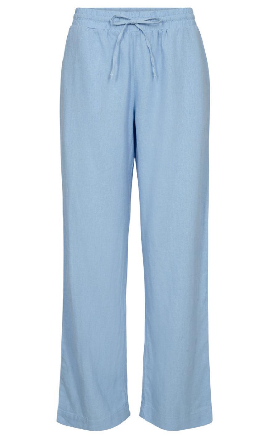 Freequent Bukser - Lava - Chambray Blue