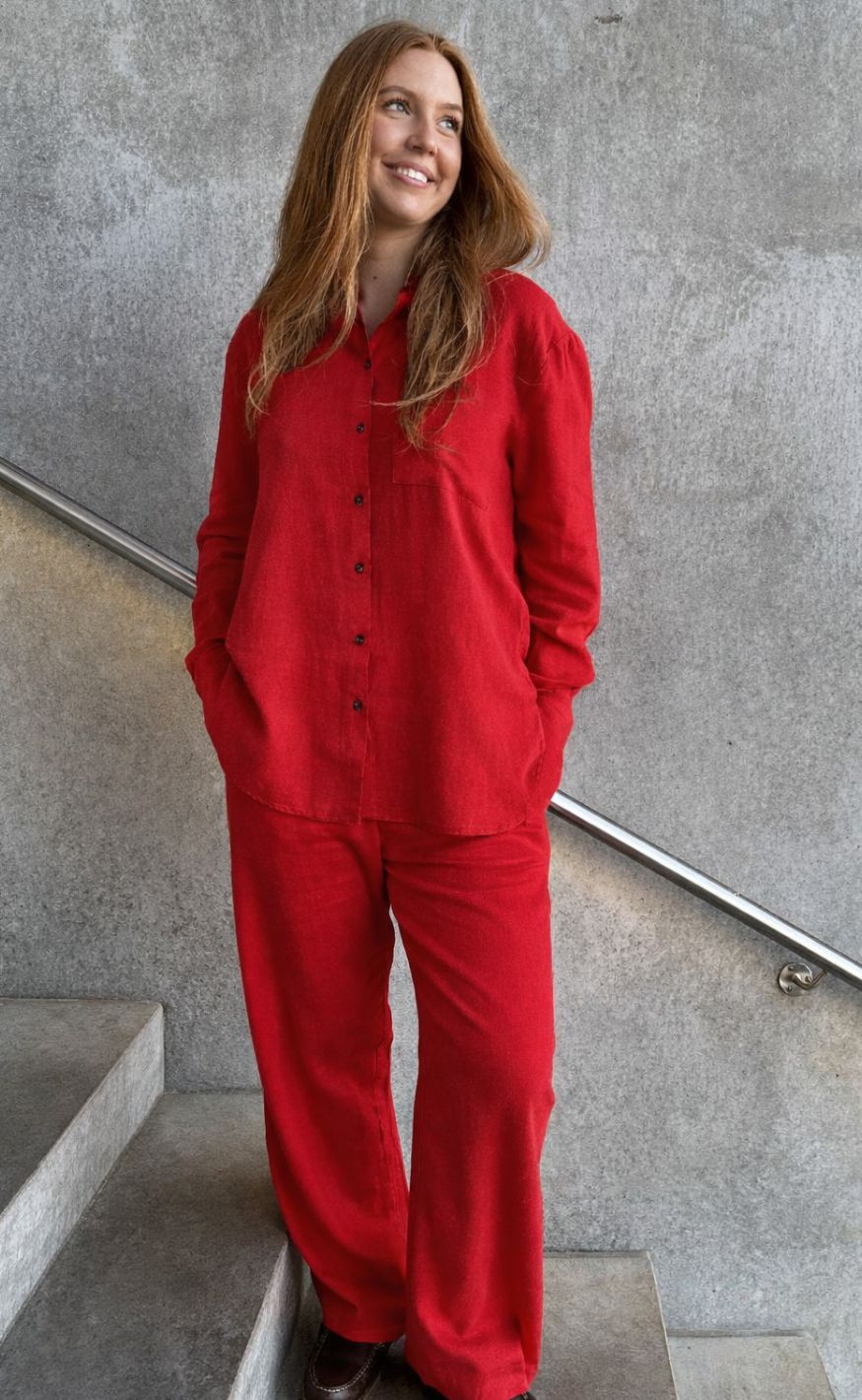 Freequent Bukser - Lava - True Red