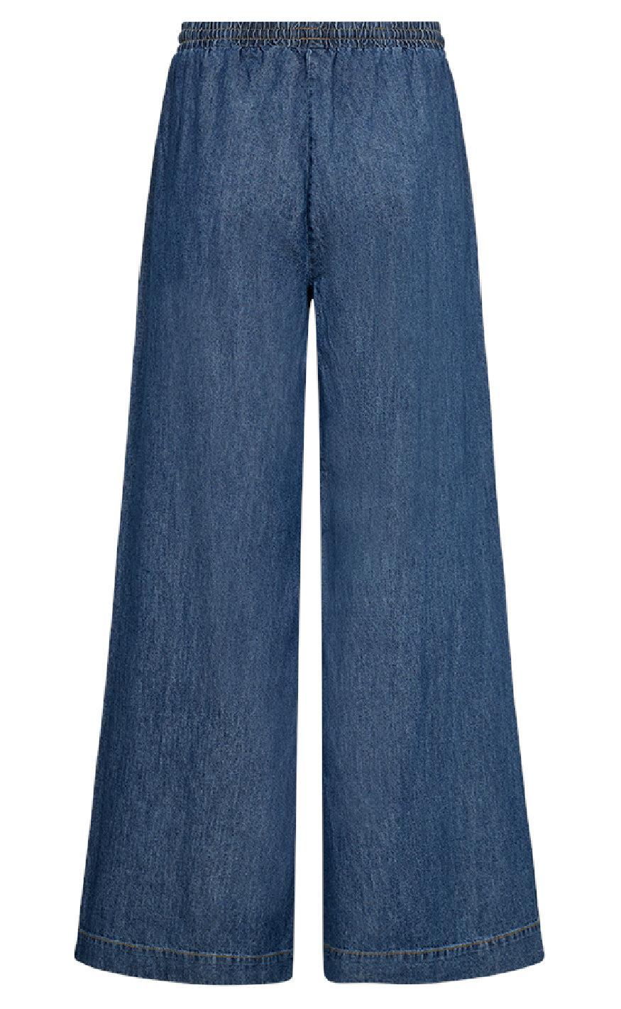 Freequent Bukser - Lisea Wide - Medium Blue Denim