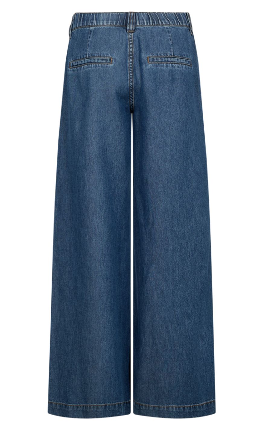 Freequent Bukser - Milo Pant - Medium Blue Denim