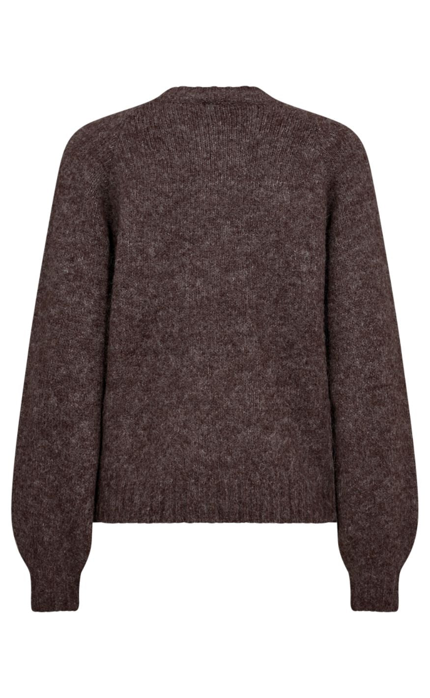 Freequent Cardigan - Louisa - Coffee Bean Melange
