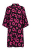 Freequent Kjole - Fluss - Black w. Raspberry Rose