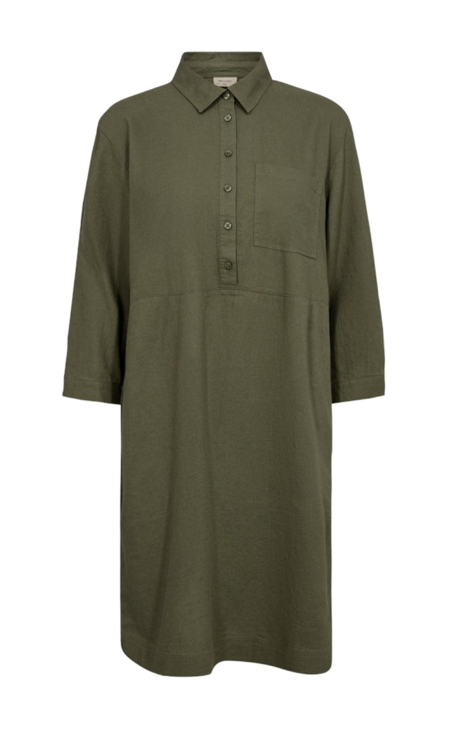 Freequent Kjole - Laluna - Deep Lichen Green