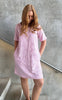 Freequent Kjole - Lava - Off-white w. Fuchsia Pink