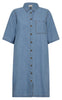 Freequent Kjole - Lisea - Light Blue Denim