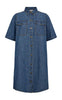 Freequent Kjole - Lisea - Medium Blue Denim