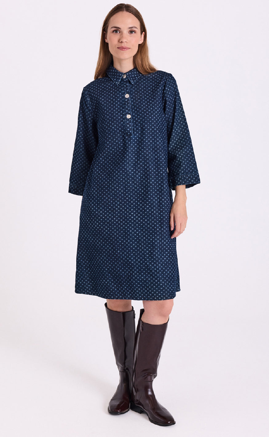 Freequent Kjole - Rinna - Dark Blue Denim