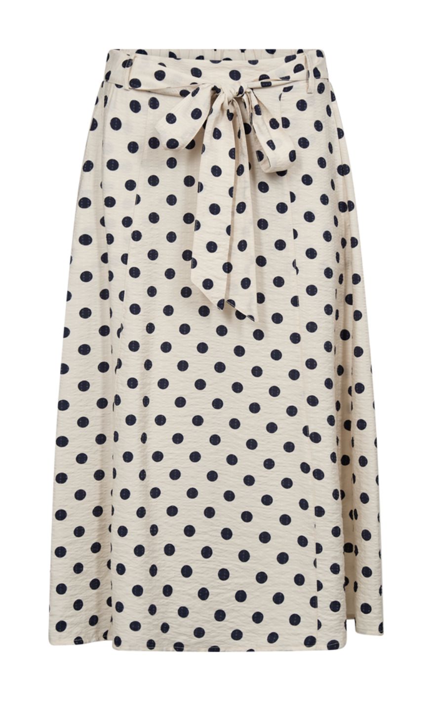 Freequent Nederdel - Alma - Moonbeam w. Navy Blazer