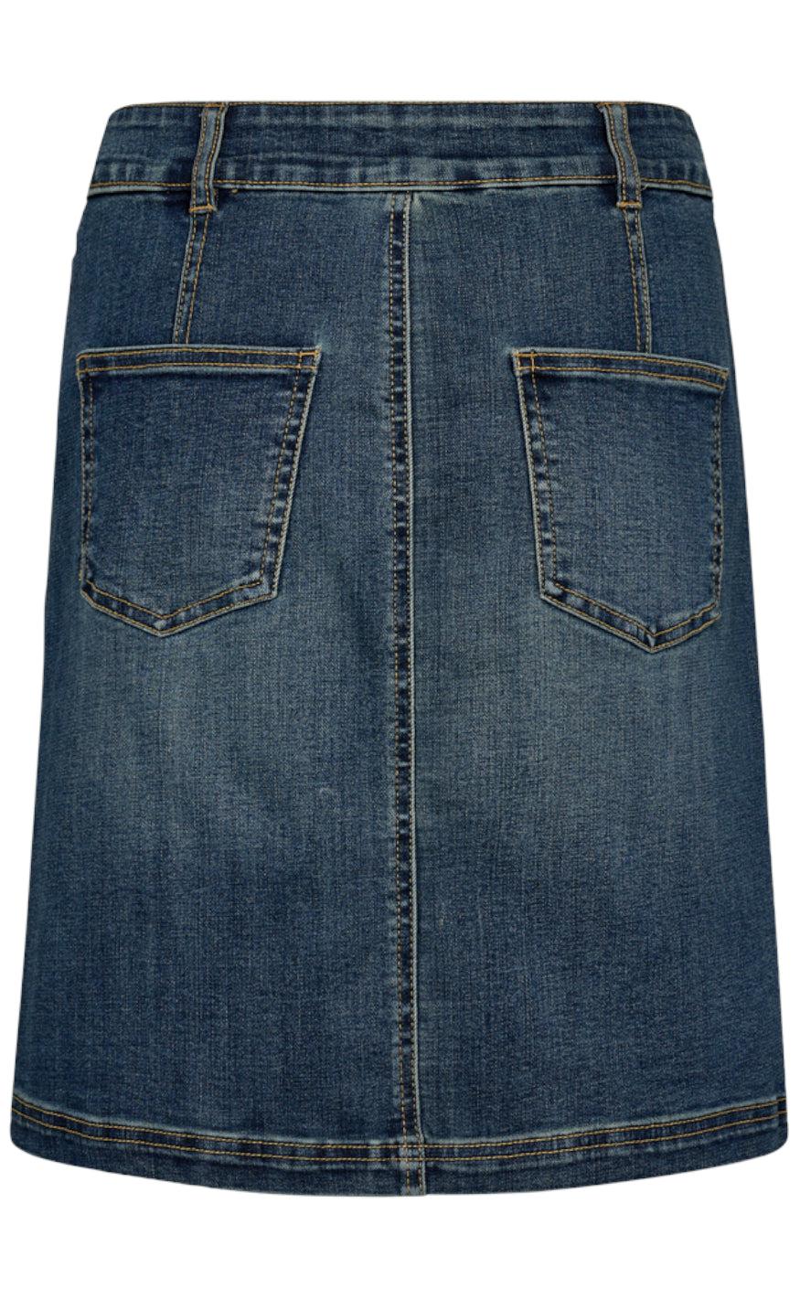 Freequent Nederdel - Harlow - Medium Blue Denim