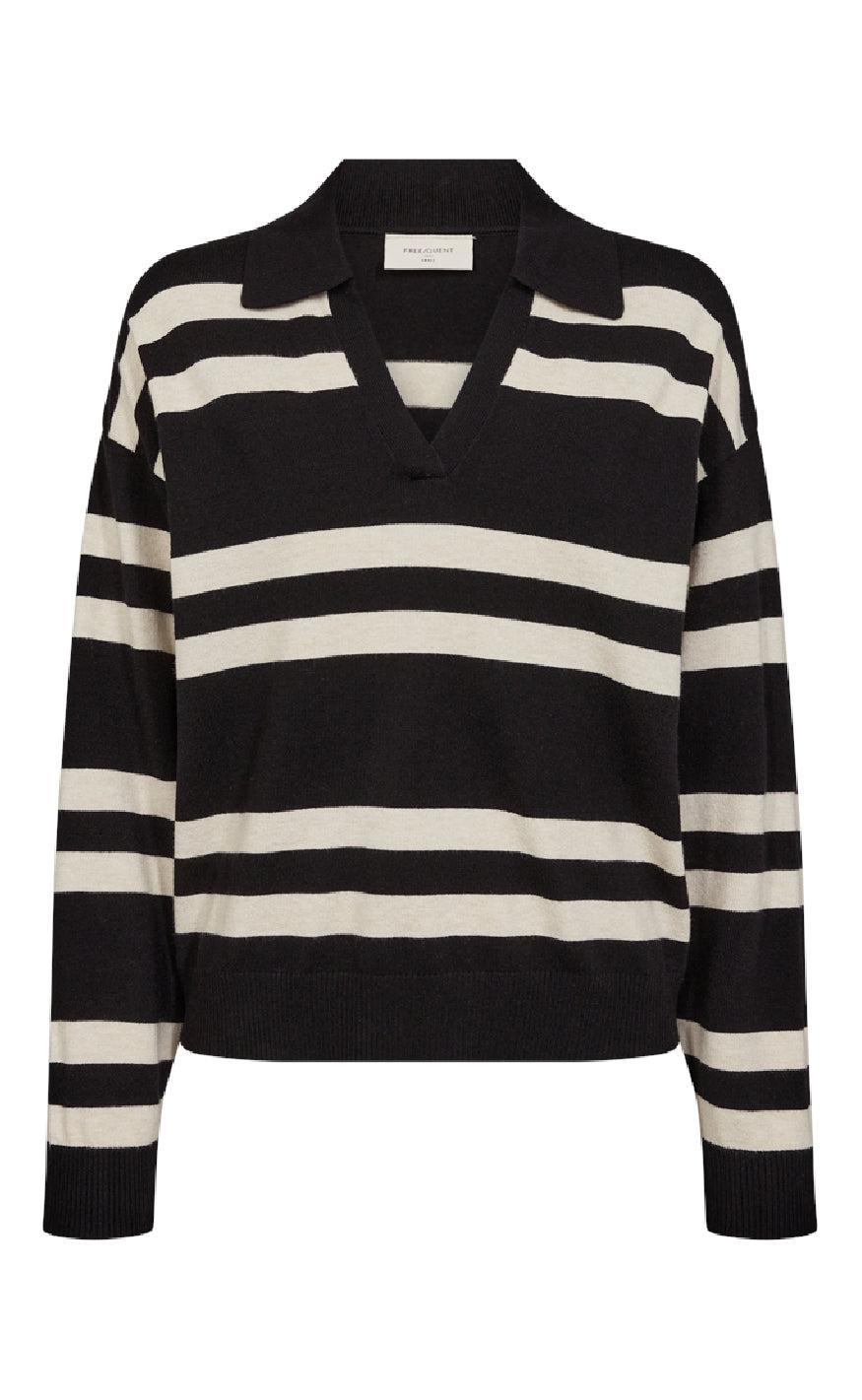Freequent Pullover - Flow - Black w. Moonbeam Melange