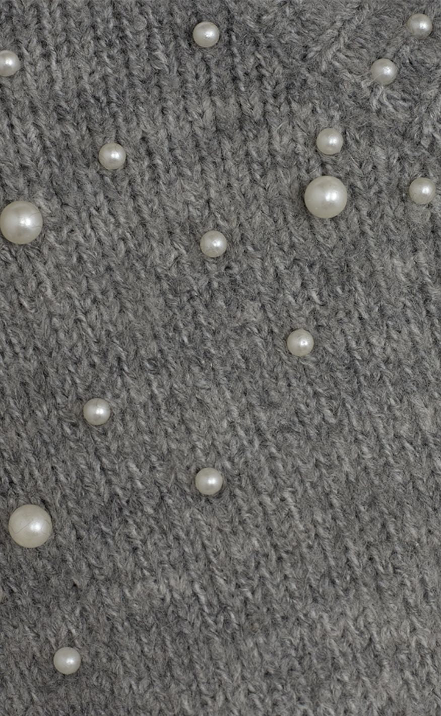 Freequent Pullover - Pearl - Medium Grey Melange
