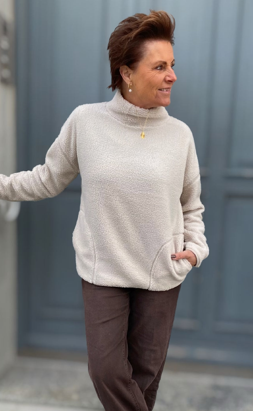 Freequent Pullover - Teddy - Moonbeam