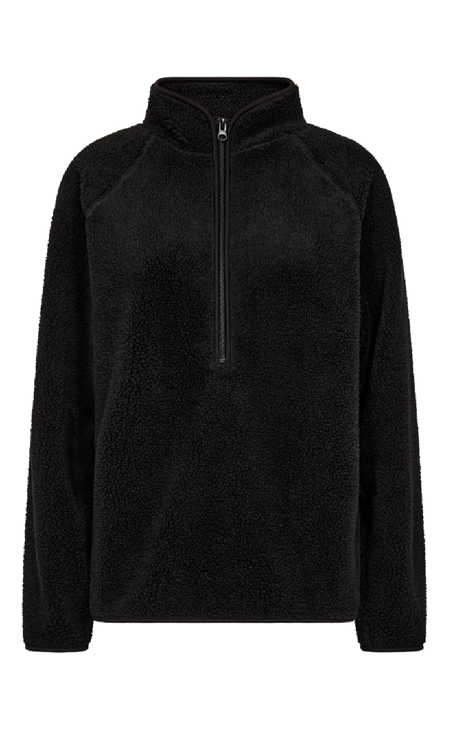 Freequent Pullover - Teddy Zip - Black