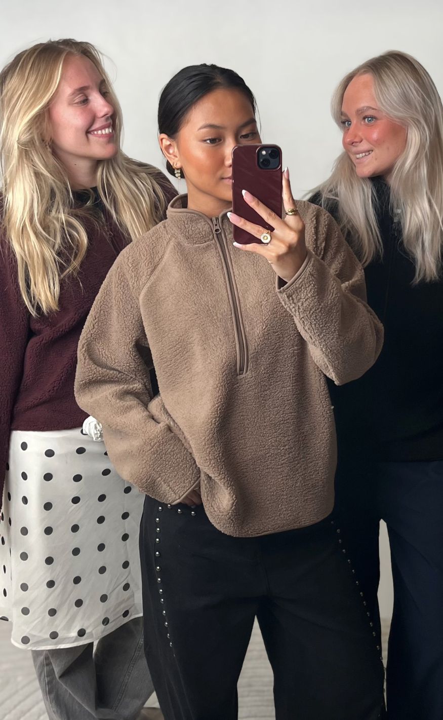 Freequent Pullover - Teddy Zip - Desert Taupe
