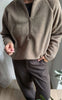 Freequent Pullover - Teddy Zip - Desert Taupe