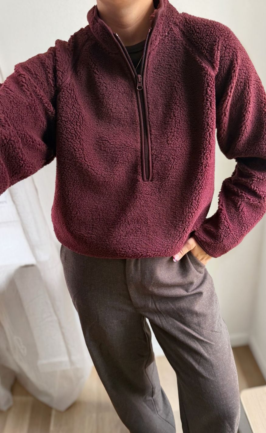 Freequent Pullover - Teddy Zip - Port Royale