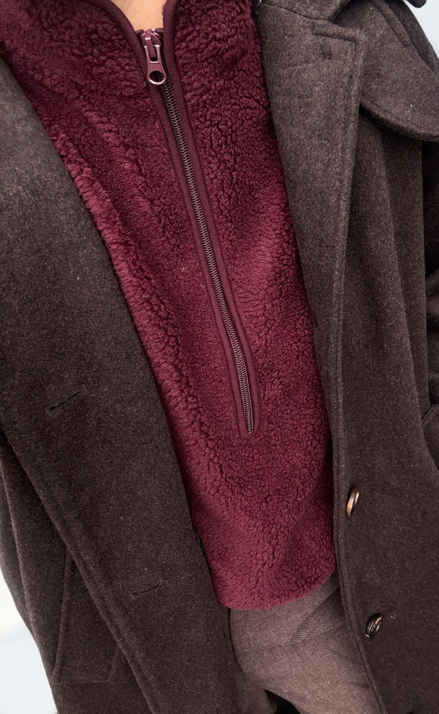 Freequent Pullover - Teddy Zip - Port Royale