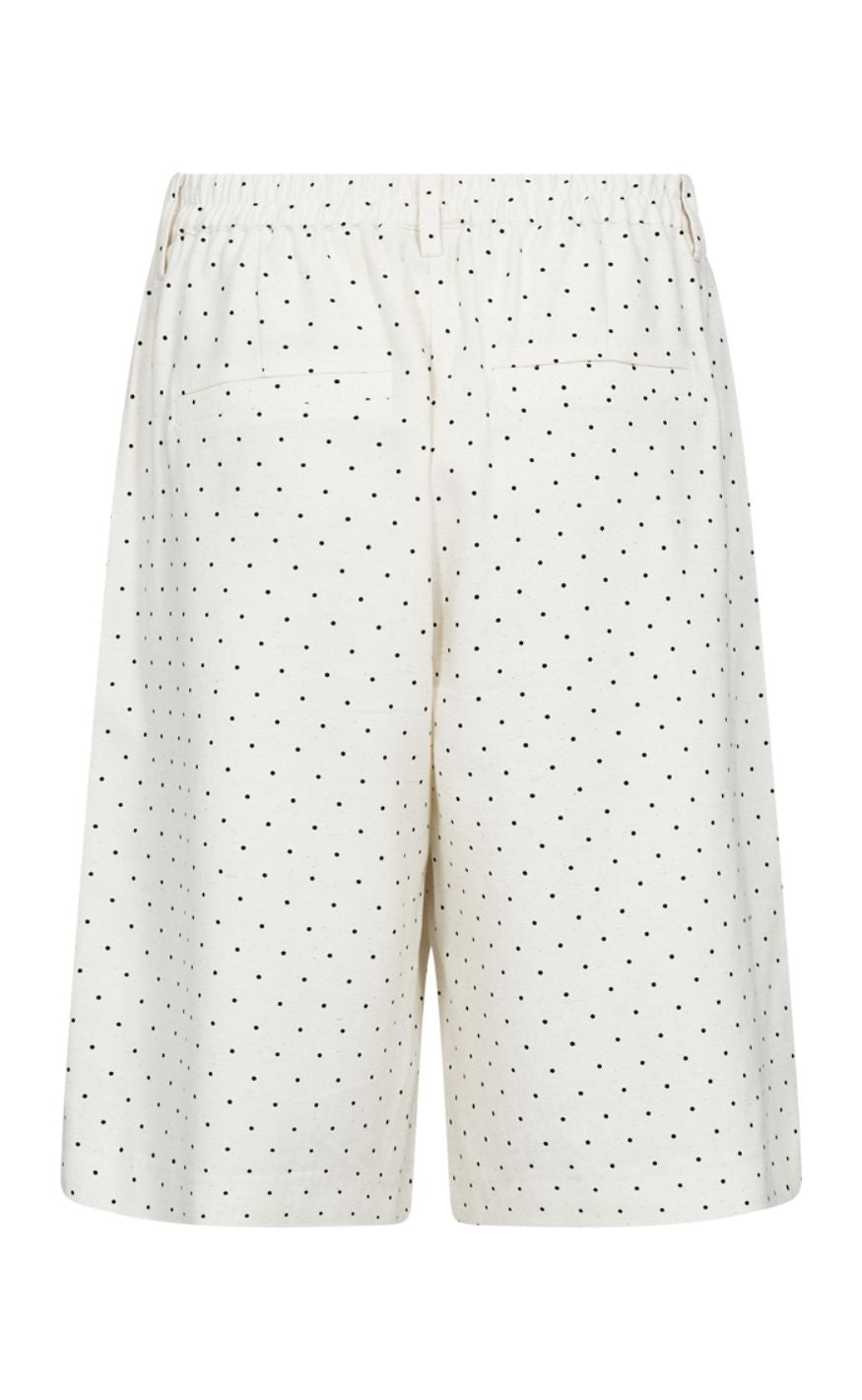 Freequent Shorts - Anya - Star Off-white w. Black
