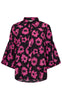 Freequent Skjorte - Fluss - Black w. Raspberry Rose