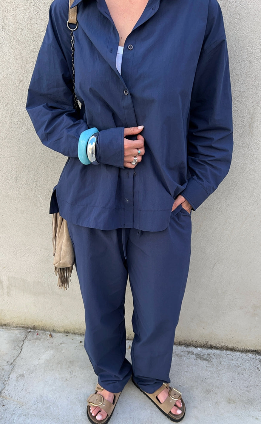 Freequent Skjorte - Jally - Navy/Blazer