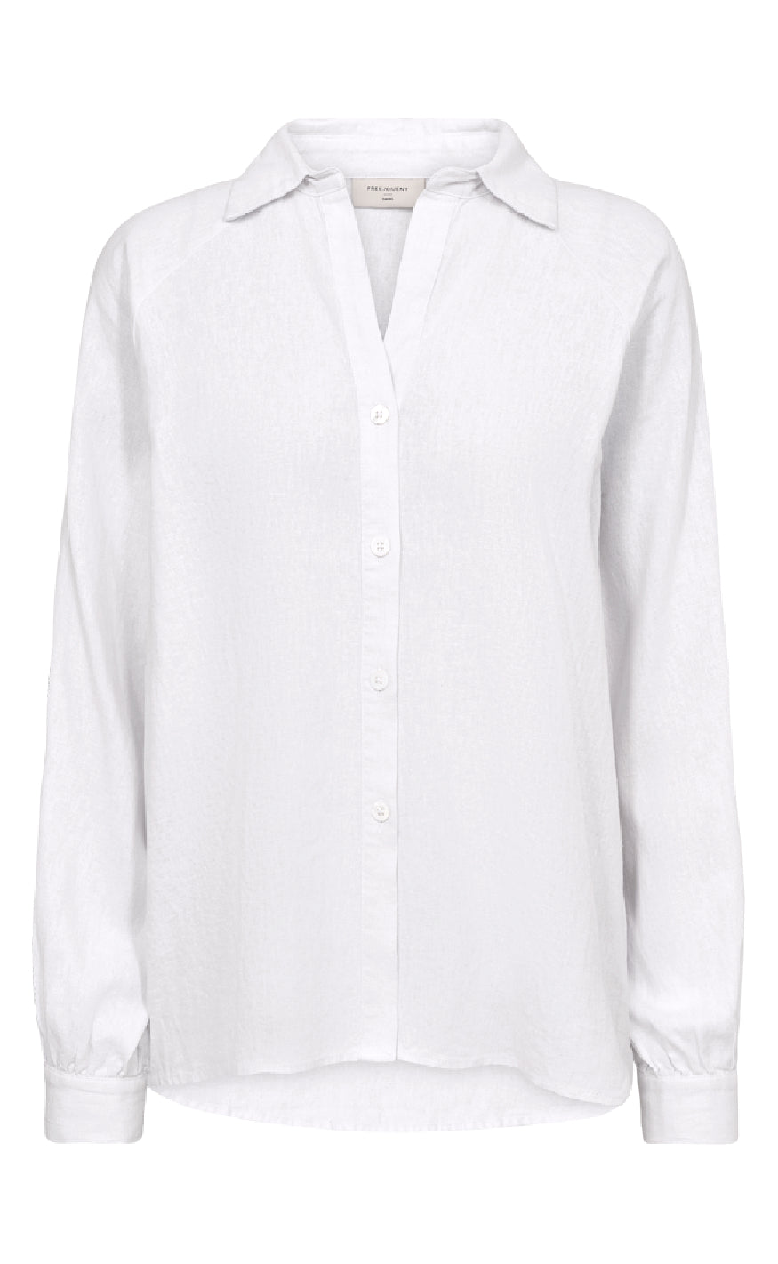 Freequent Skjorte - Lava L/S - Brilliant White